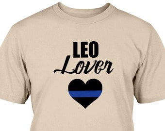 LEO Lover Police Wife T-Shirt - Law Enforcement Officer, Love My Husband Boyfriend Cop, Policeman's Wife