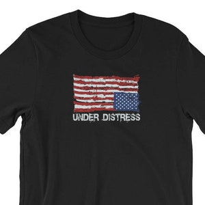 Upside Down Flag Shirt - American Stressed - American Flag Upside Down - United States Under Distress