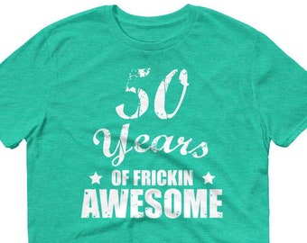 50-årsdag T-shirt, 50 år gammal T-shirt, 50-årspresent, 50-års legend, 50 år av jävla fantastiskt