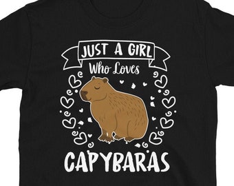 Just A Girl Who Loves Capybaras Cute Capybara Cartoon T-shirt