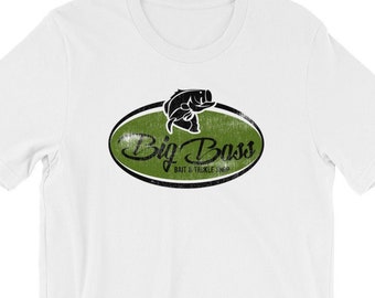 Bass Fishing Shirt, Big Bass Bait And Tackle, Big Mouth Bass, Largemouth Bass Fishing, Bass Fish T Shirt, Bass Fisherman Gift, Bass Shop