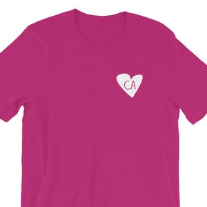 My Heart Is In California T-Shirt, My Heart Belongs To CA Hometown State Shirt, I Love My California State Tee Shirt, CA Love Souvenir Gift