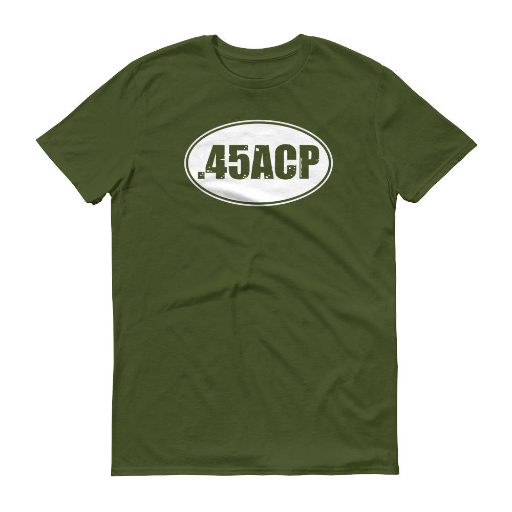 Gun Tshirt 45 ACP Because Sometimes Short T-Shirt For Men - Casual Humor Tee, USA Printed