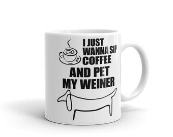 Weiner Dog Coffee Mug, Funny Wiener Dog, Doxie Gifts, Dachshund, Doxie, Weiner Dog, Dachshund Gift, Doxie Gift, Gift for Dachshund Owner