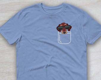 Wiener Dog T Shirt, Dachshund In A Pocket, Weiner Dog, Dachshund, Doxie, Cute Doxie Gift, Funny Weiner Dog Shirt