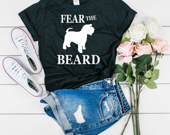 Fear The Beard T-Shirt, Schnauzer Dog Tee Shirt, Funny Dog Schnauzer Meme Tees, Ideaal cadeau voor hondenliefhebbers en eigenaar Shirt