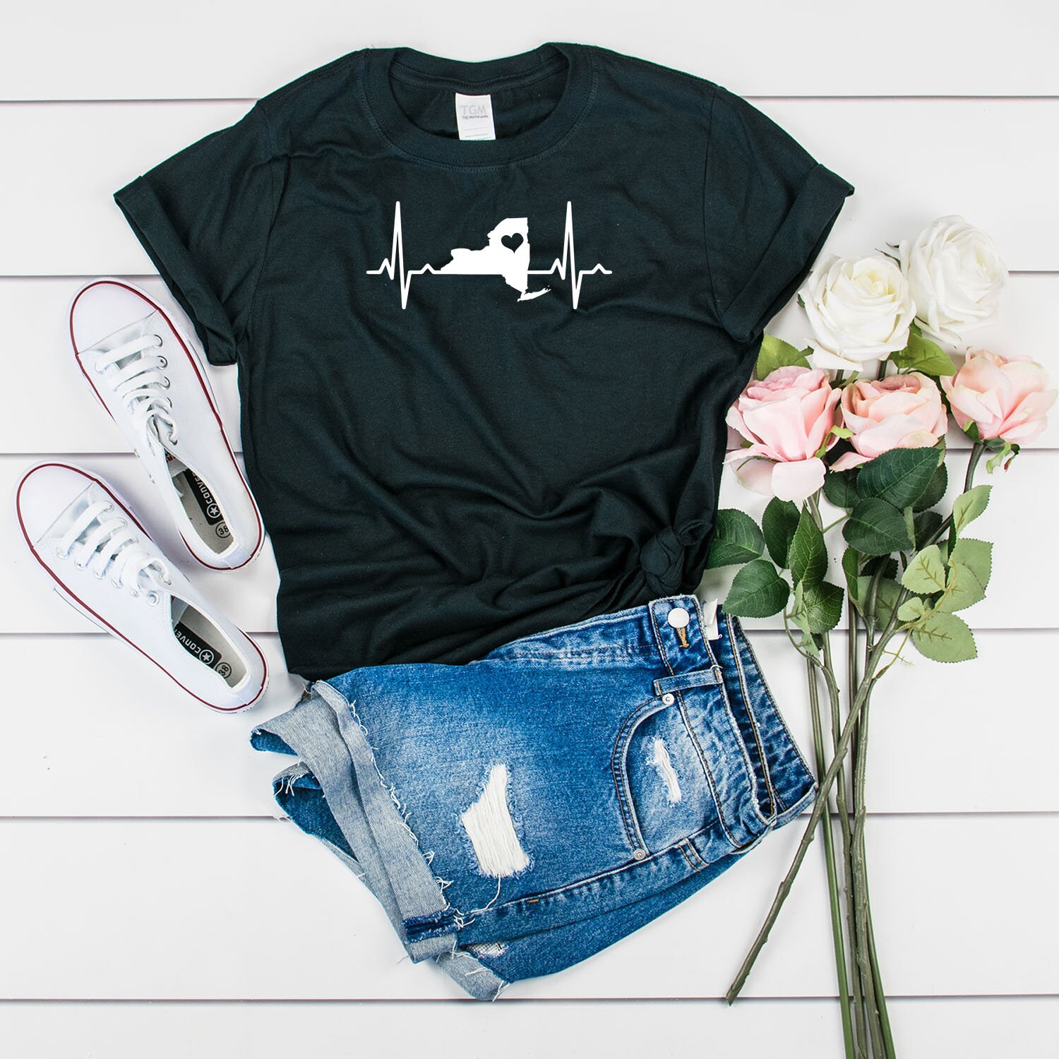 HEART-BAT-KIDS-TEE-DARK-BOS-