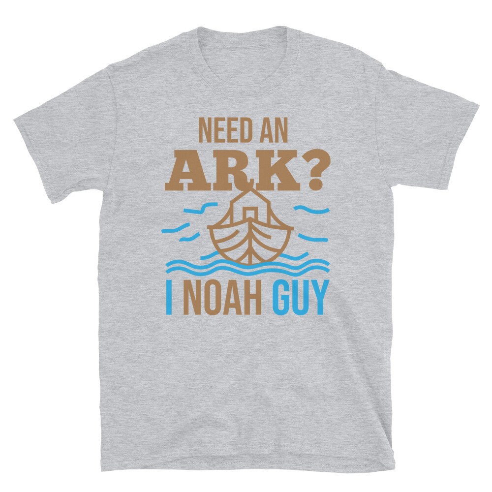 "Need An Ark? I Noah Guy" Funny Religious T-Shirt - Men's Or Women's Organic Cotton - View #9