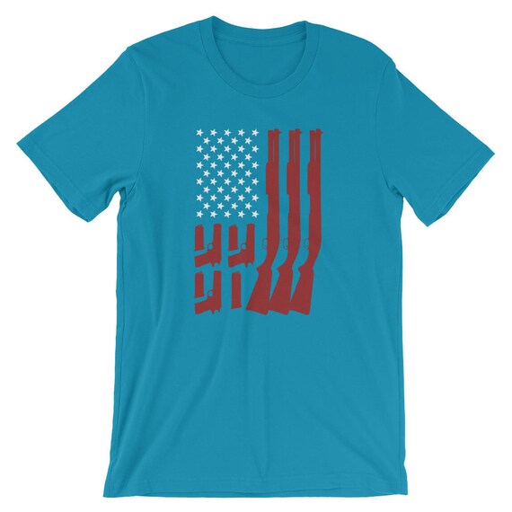 Gun Flag T Shirt - Anti Gun Control Patriotic Tee Gun Flag T Shirt - Anti Gun Control Patriotic Tee