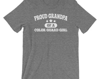 Proud Grandpa Of A Color Guard Girl T-Shirt, Color Guard Granddaughter, Color Guard Grandfather, Color Guard Grandpa, Color Guard Gift