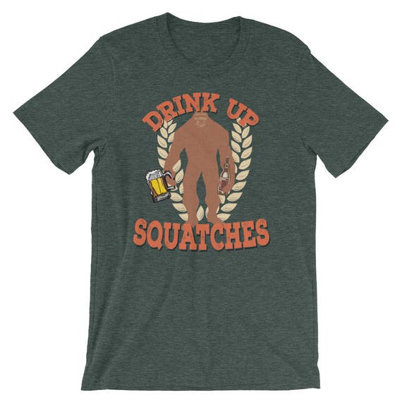 Bigfoot Beer, Sasquatch Drinking Beer, Sasquatch TShirt, Beer Drinking Bigfoot, Drunk Bigfoot, Beer Brewer Gift, Fathers Day Beer Gift