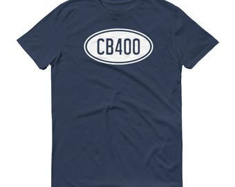 CB400 Shirt, CB 400 T-Shirt, Retro Old Style Cafe Racer, CB-400 Motorcycle Bobber Look TShirt