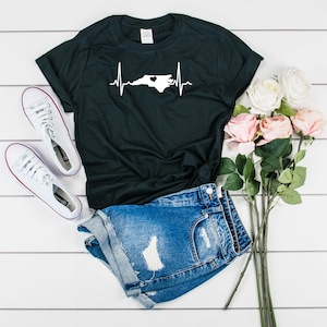 North Carolina State Heartbeat Shirt, I Love My Home North Carolina State Map Shirt, My Heart Belongs to North Carolina, Born Raised Gift