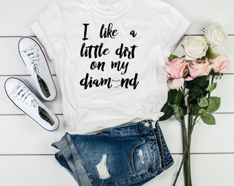 I Like A Little Dirt On My Diamond, Baseball Diamond, Baseball Mom Shirt, Baseball Fan, Baseball Gift, Softball TShirt, Baseball Mom