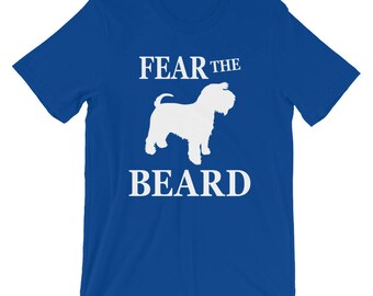 Fear The Beard T-Shirt, Schnauzer Dog Tee Shirt, Funny Dog Schnauzer Meme Tees, Ideal Gift for Dog Lovers and Owner Shirt