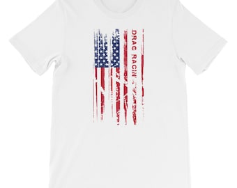 Camiseta De carreras de drag, Bandera Americana, USA Drag Racing Team, Drag Car, Drag Racing Shirts, Dragster, Drag Racer TShirt, Drag Racing Gift