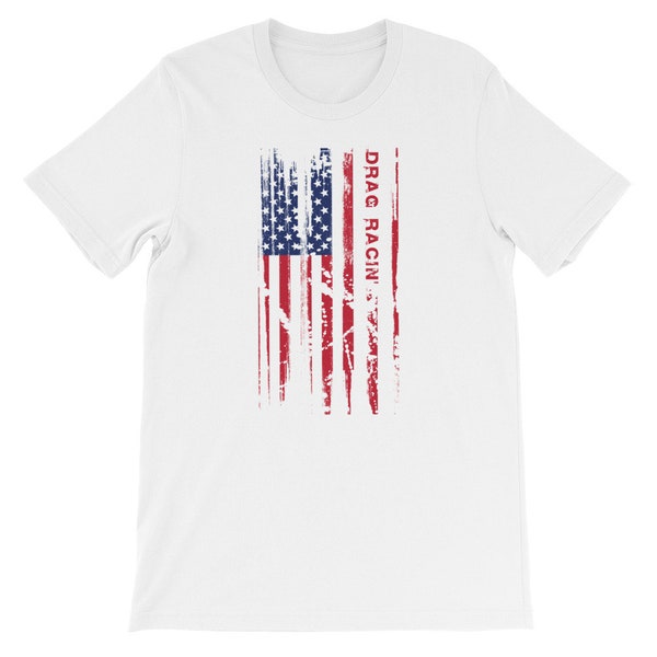 Drag Racing Made In USA V-Neck Sleeve Stripe Jersey main image 1