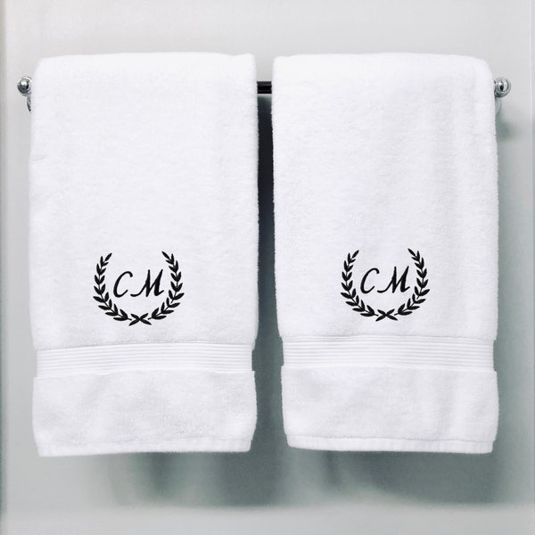 Personalised Embroidered Monogram Luxury Soft Touch Egyptian Cotton Towels