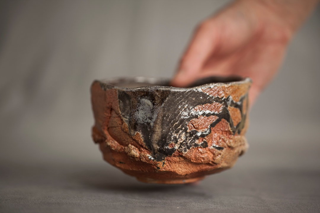 Kurinuki Chawan Matcha Tea Bowl Wood Fired Anagama Kiln Hand Formed ...