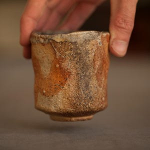 Handgeformter Yunomi-Becher: Holzbefeuerter Anagama-Ofen Chawan (200 ml)