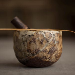 Wood fired Matcha Chawan Hand formed