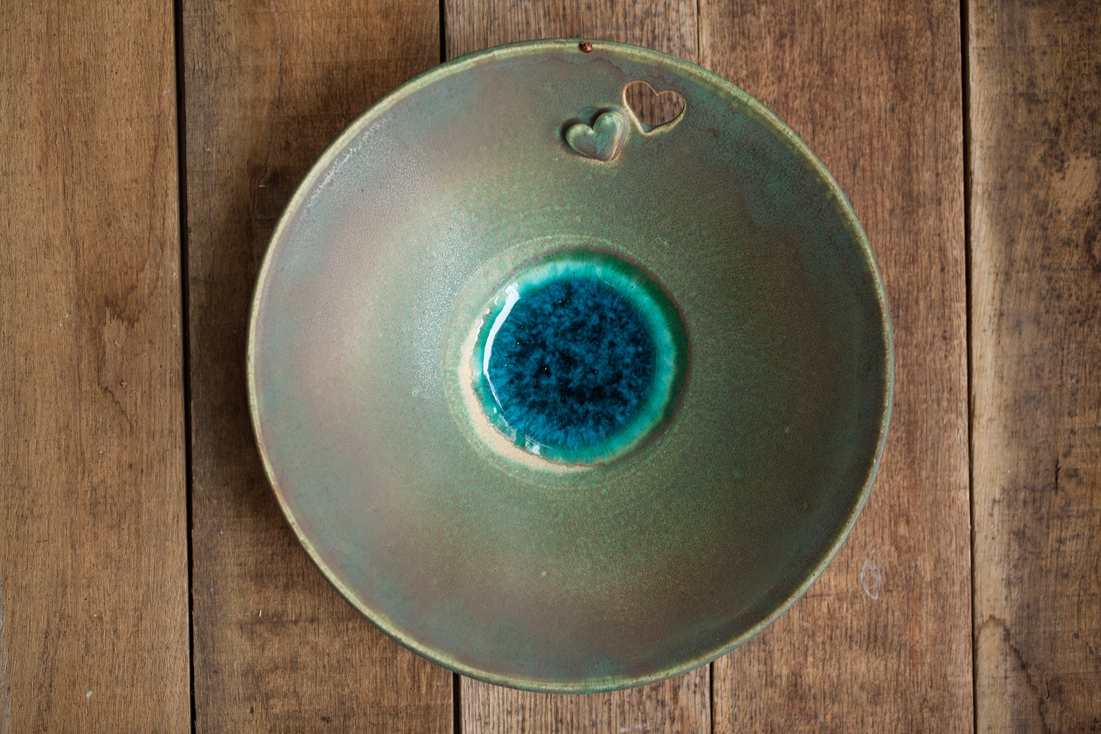 Decorative ceramic plate with pierced rim Heart Wedding gift | Etsy