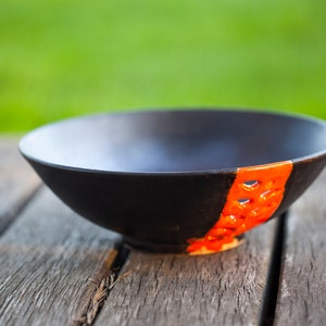 Decorative ceramic bowl with pierced rim Ceramic fruit bowl Wedding gift Ceramic plate Salad bowl Handmade pottery Crystal glaze image 4
