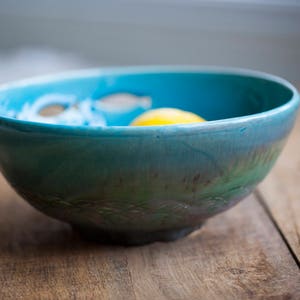 Decorative ceramic bowl Wedding gift for her Ceramic fruit bowl Fish Ceramic plate Salad bowl Handmade pottery bowl Kitchen decor image 6