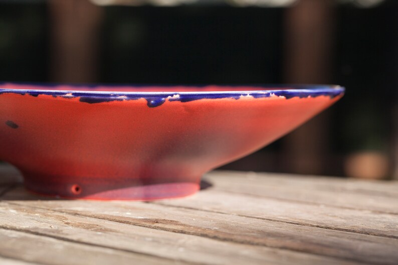 Ceramic Pottery Serving bowl plate Wedding gift for her him Handmade pottery Ceramic design Decorative red Fruit bowl Kitchen decor Heart