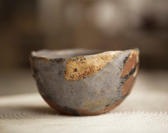 Tea Bowl Wood fired Chawan Anagama Kiln Hand formed with Chino Glaze Japanese Styled Tea Ceremony