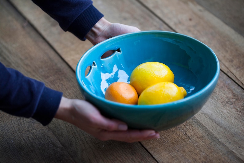 Decorative ceramic bowl Wedding gift for her Ceramic fruit bowl Fish Ceramic plate Salad bowl Handmade pottery bowl Kitchen decor image 1