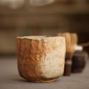 Winter Chawan Matcha Handmade Wood fired Anagama Kiln Japanese Styled Tea Ceremony Chino Glaze