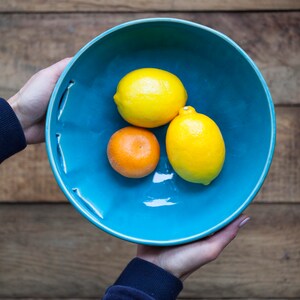 Decorative ceramic bowl Wedding gift for her Ceramic fruit bowl Fish Ceramic plate Salad bowl Handmade pottery bowl Kitchen decor image 4