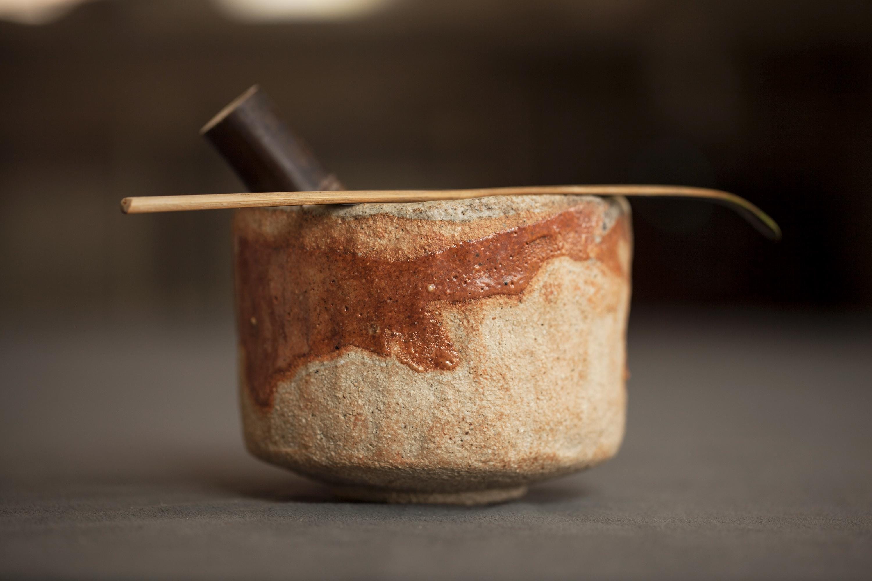 美術品　茶碗　茶盌　茶道具　japaneseceramic Japanese Pottery Mushiake Ware #410 