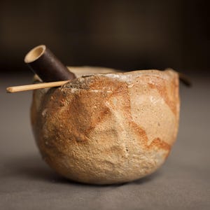 Handmade Wood Fired Matcha Chawan: Japanese Tea Ceremony Bowl