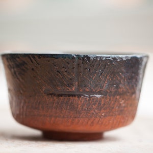 Handmade Stoneware Tea Bowl: Japanese Chawan for Tea Ceremony