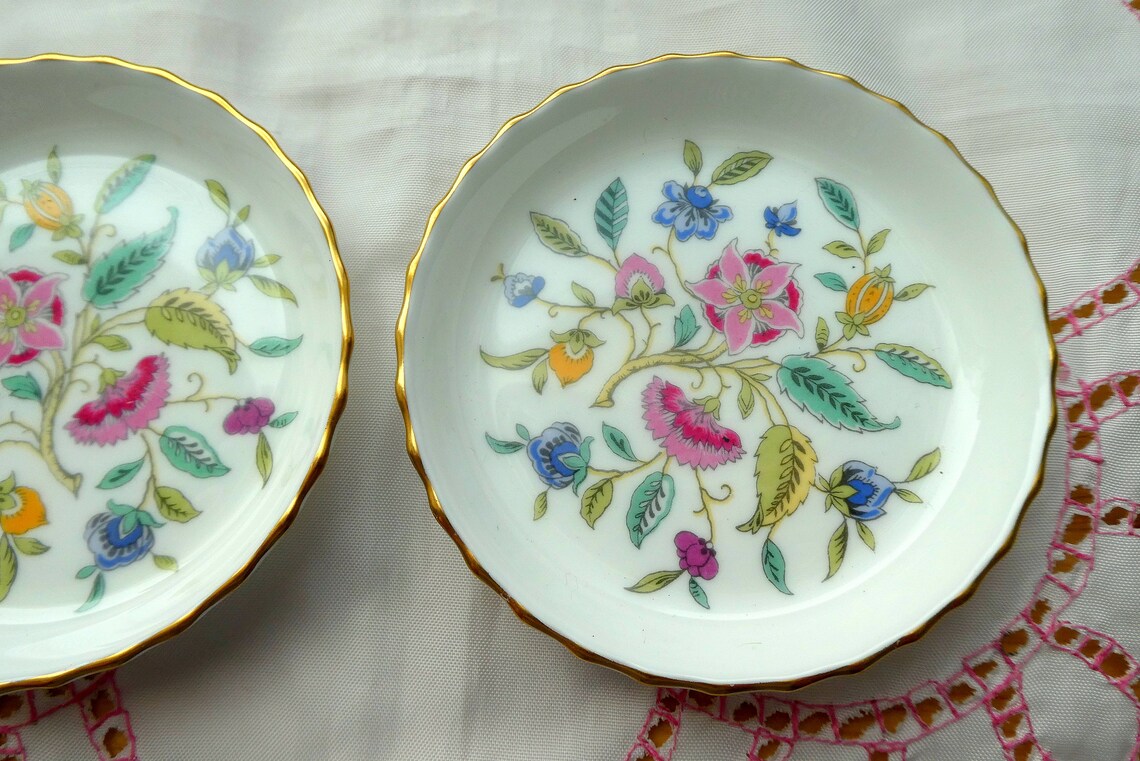 Minton Haddon Hall Small Butter Pat Dishes Pair of Small Etsy