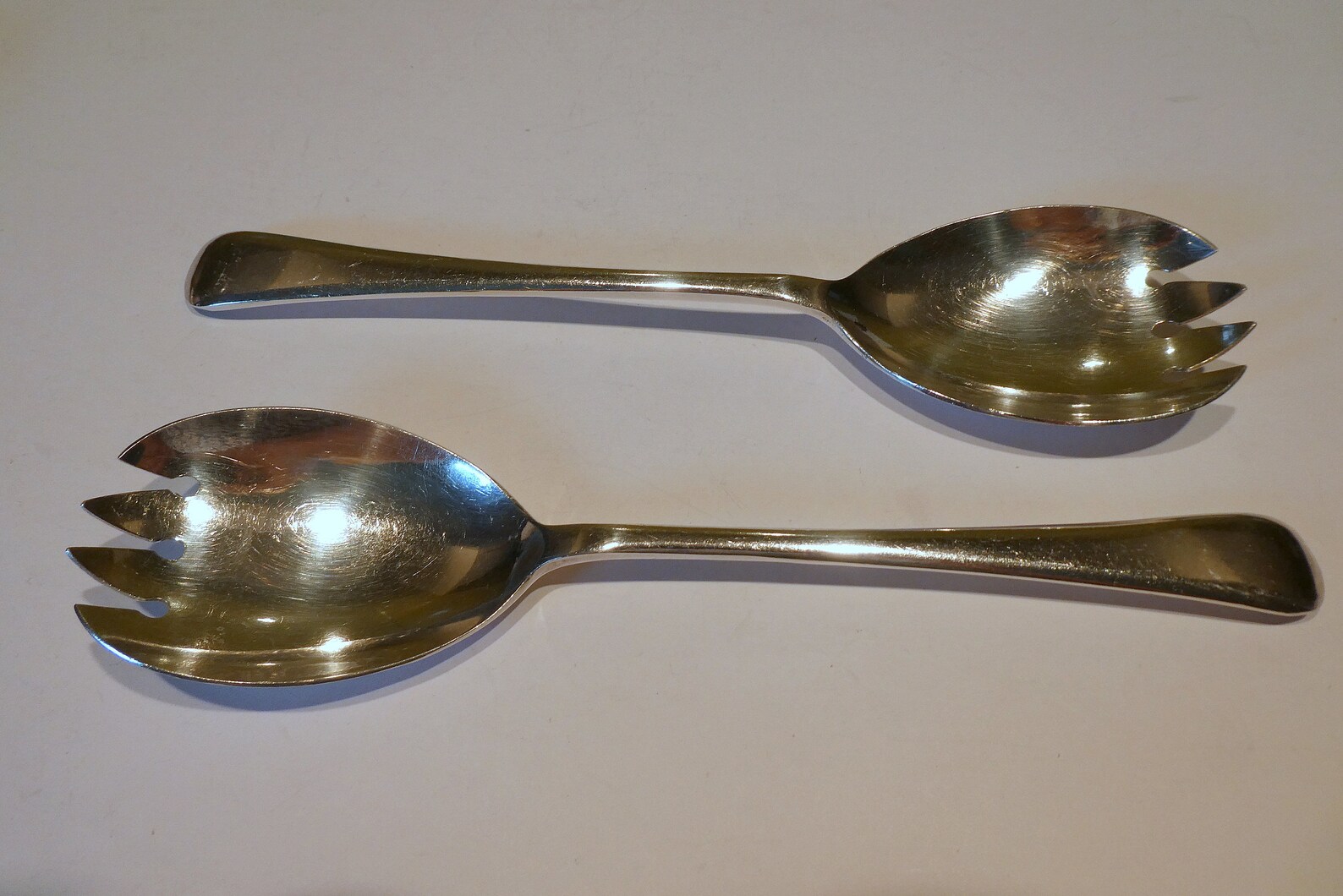 Vintage EPNS Silver Plated Salad Servers Old English Pattern Etsy