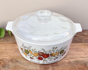 Pyroflam Casserole Dish, Spice of Life L’Echalote, Vintage Kitchen Cookware, 2.5L