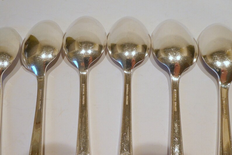 Set of 6 Vintage EPNS A1 Silver Plated Dessert Spoons Thomas Etsy