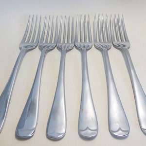 Set of 6 Vintage Dessert Forks, Salad Forks, Old English Pattern, Set of Dessert Forks, Stainless Dessert Forks