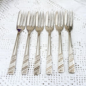Vintage Viners Sheffield Silver Rose Cake Forks Set, Silver Plated Pastry Forks, Dessert or Tea Cutlery, Collectible Sheffield Silverware