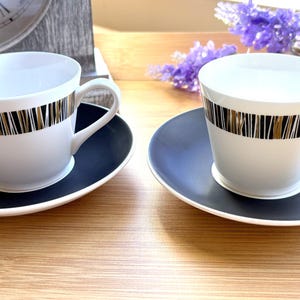 Pair of Royal Tuscan Cascade Coffee Cups and Saucers, English Bone China
