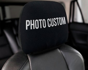 Fundas para reposacabezas de coche con foto personalizada, ajuste universal (juego de 2)