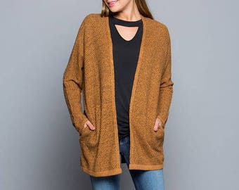 Marled Knit Sweater Cardigan!