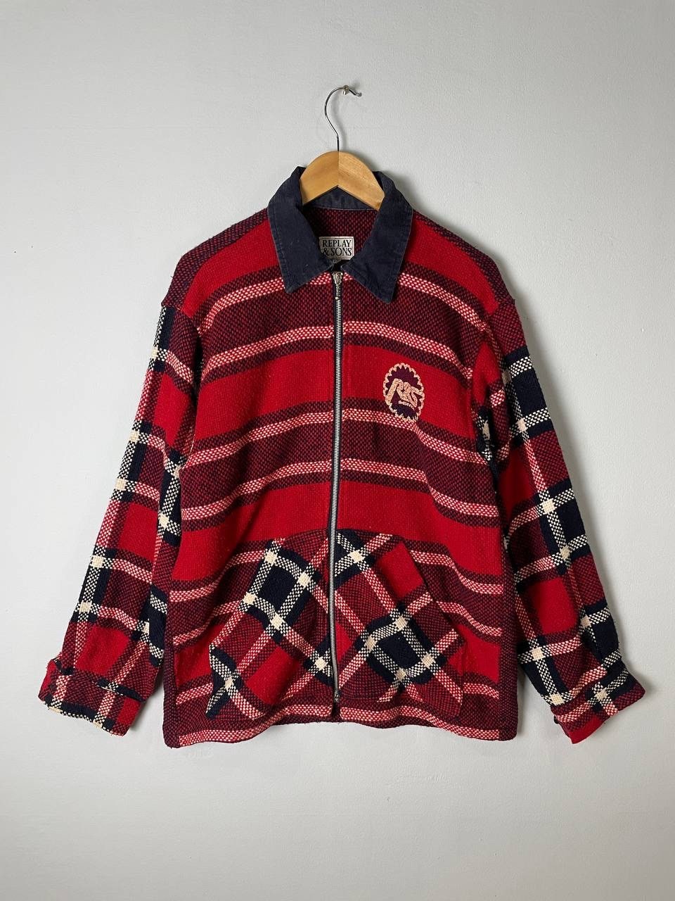 Vintage Replay and Sons Woolen Winter Coat Jacket Wool Large