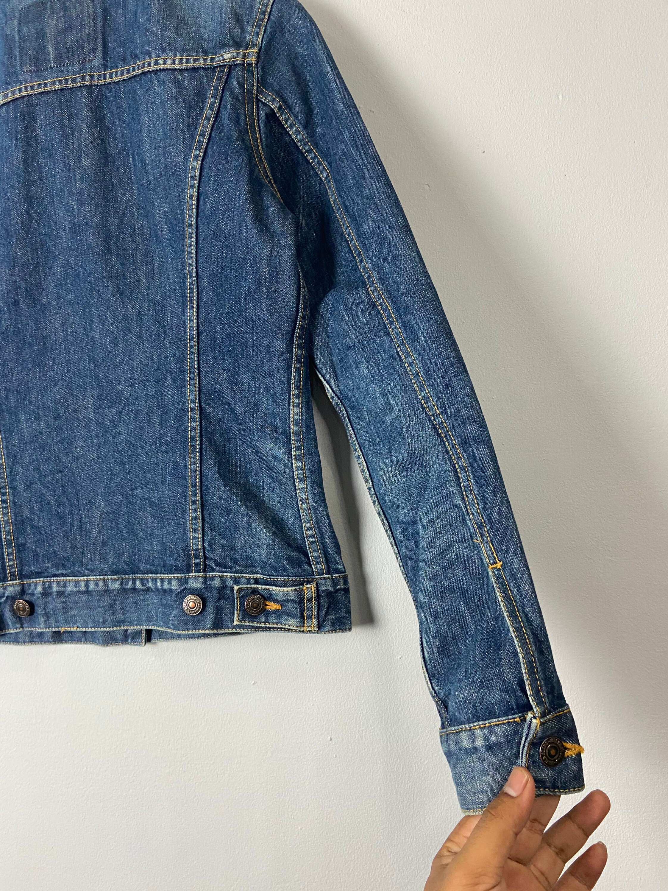 Vintage Japanese Brand 1996 Trucker Denim Jacket Small Japan