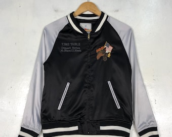 Vintage Jelado Japanese Brand Chevrollers Santa Barbara Unisex Canvas Sukajan Outlaws Japan Embroidery Jacket Size S Etsy