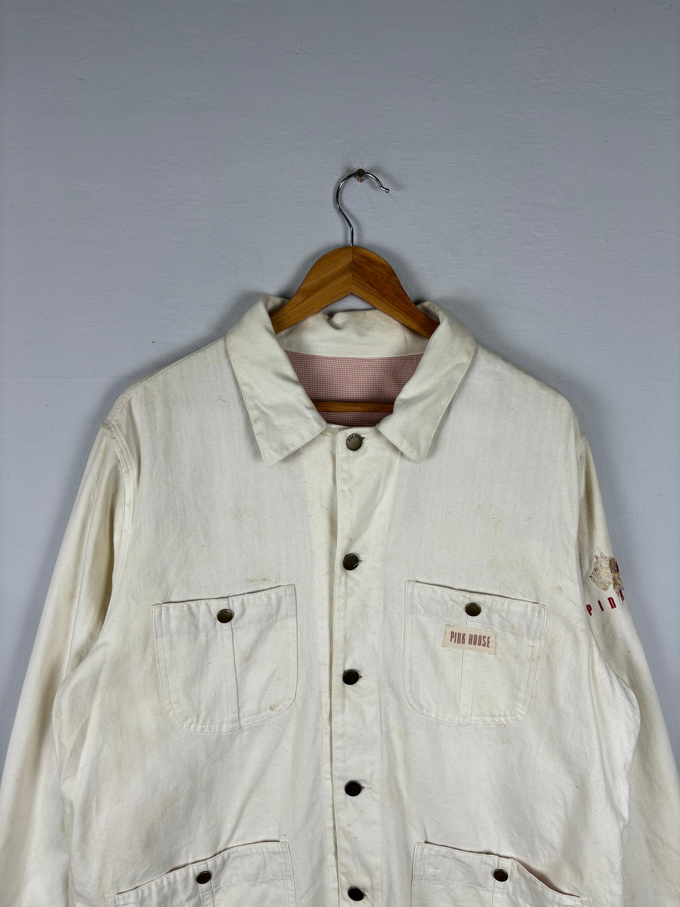 じ*ロ様 Karl Helmut PINK HOUSE A-2 real mou Vintage Karl Helmut x Pink House Button Up Jackets