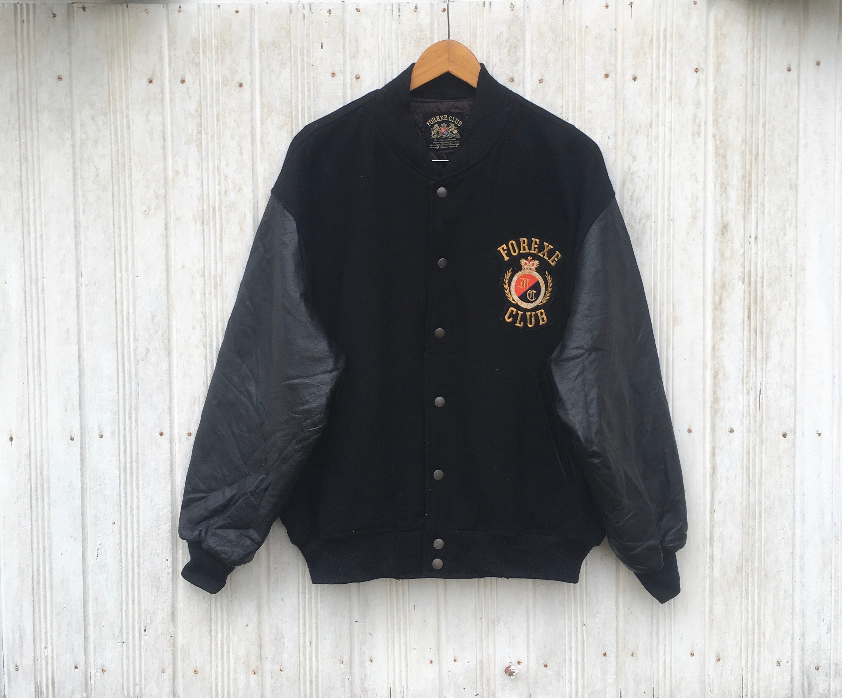 Buy Vintage Forexe Club Casual Varsity Leather Wool Embroidery Online in  India 